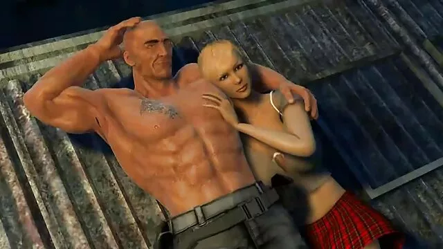 Une fille blanche bien roulée avec de grosses cruches chevauche une grosse bite transgenre homme porno noire